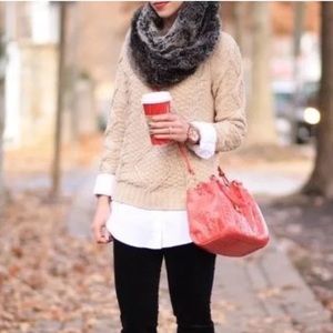 J Crew beaded cable knit sweater size Small